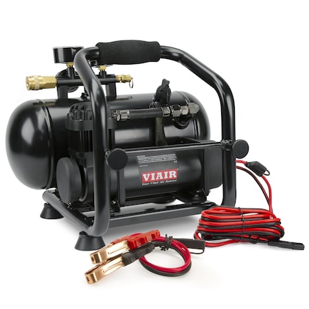Viair 380C Plug-N-Play Compressor, 12V, 200 PSI Rated with Alligator Clamps 38034